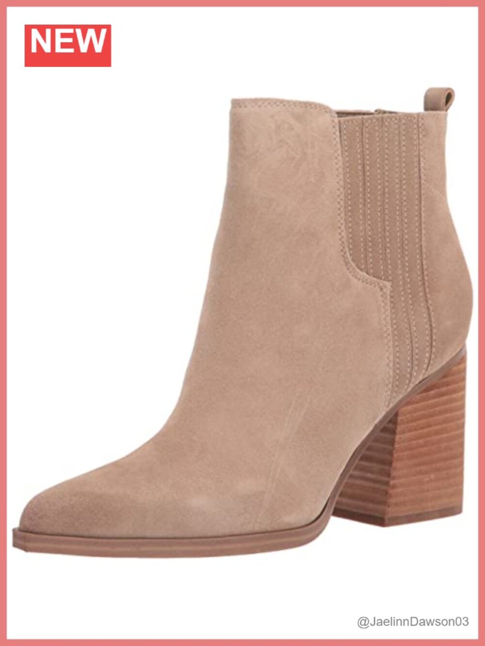 Marc Fisher Matter Women's Suede Stacked Heel Ankle Bootie Pointed Toe Slip On